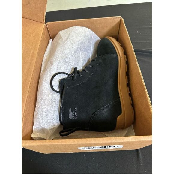 Sorel Evie II Lace Waterproof Suede Wedge Booties 10.5 Black Gum 2 - Picture 1 of 7